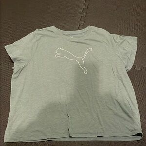 Puma Graphic Tee in Sage Green